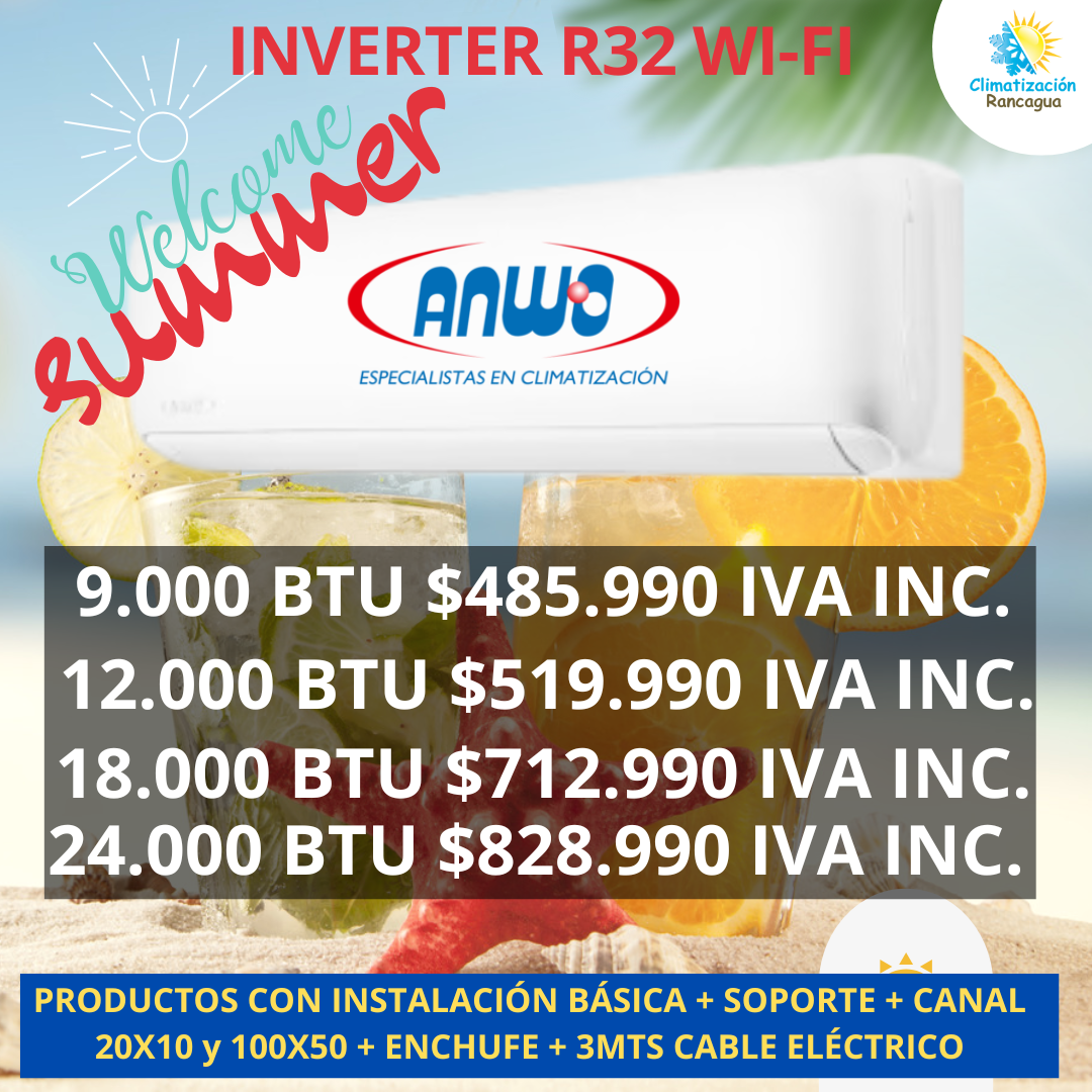 Oferta Verano Aire Acondicionado Anwo 2